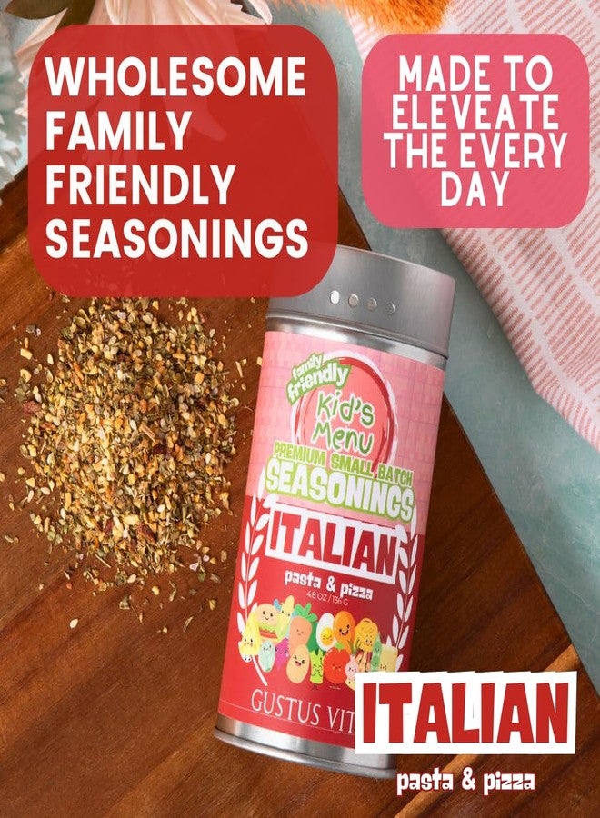 GUSTUS VITAE Kid’s Menu: Italian - Pasta & Pizza Gourmet Seasoning Blend | Hand Made Seasoning | All Natural Spice Blend | No MSG | Lower Sodium | Non GMO | Fun, Savory, Mild Flavor Spices | Picky Eater Approved | Great for Ages 3–11 | Quick & Easy | Family Friendly | Not Spicy | Small Batch | Made in USA | Gustus Vitae - Image 4