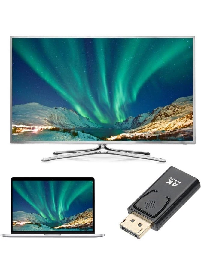 Compact DisplayPort (DP) to HDMI Converter - Mini Black Adapter for Laptop & Computer - Plug & Play High-Quality Video - Image 4