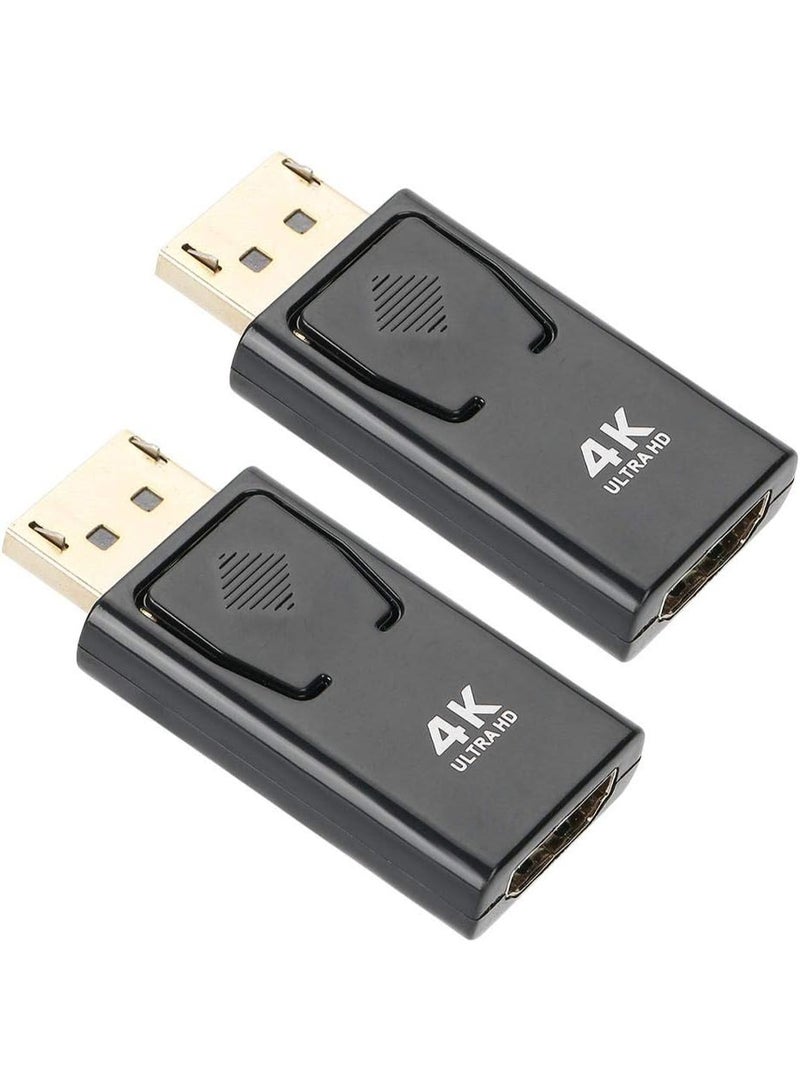Compact DisplayPort (DP) to HDMI Converter - Mini Black Adapter for Laptop & Computer - Plug & Play High-Quality Video - Image 3
