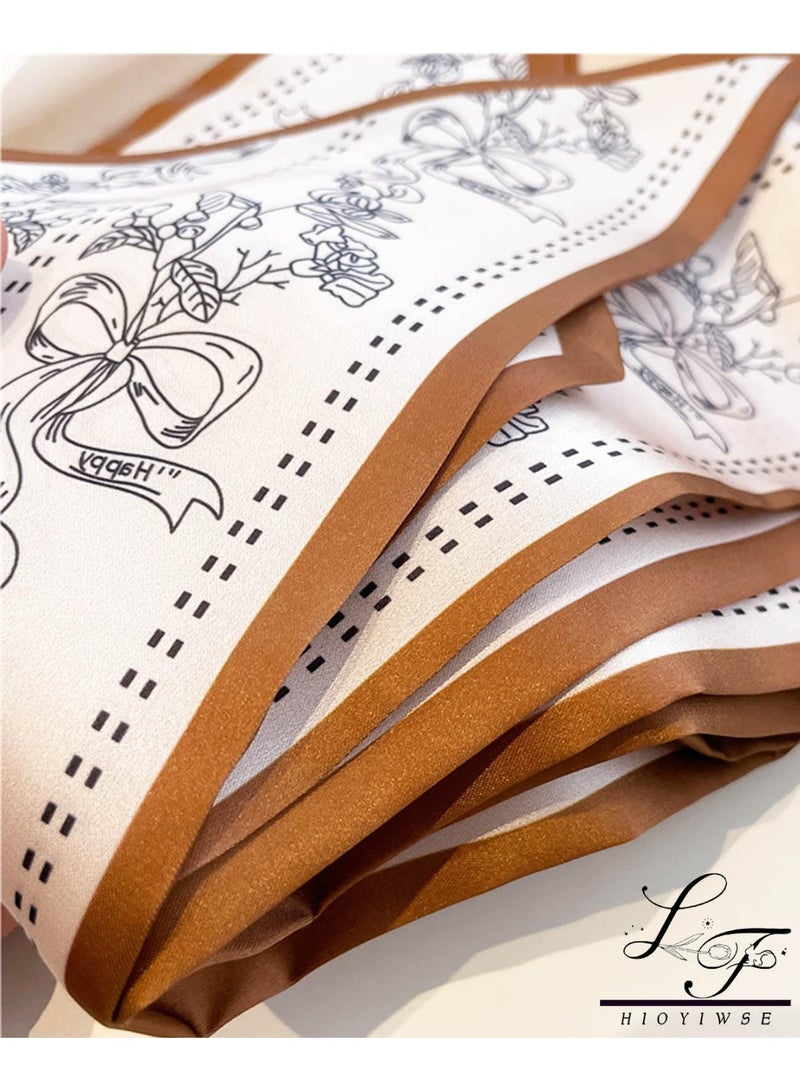 Head Scarf, Hair Neck Scarves For Women Purse Bag Scarfs For Handbags Silky Long Thin Satin Headscarf Fashion - Image 2