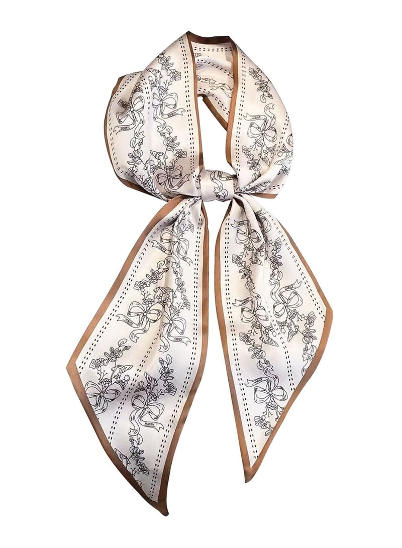 Head Scarf, Hair Neck Scarves For Women Purse Bag Scarfs For Handbags Silky Long Thin Satin Headscarf Fashion - Image 1