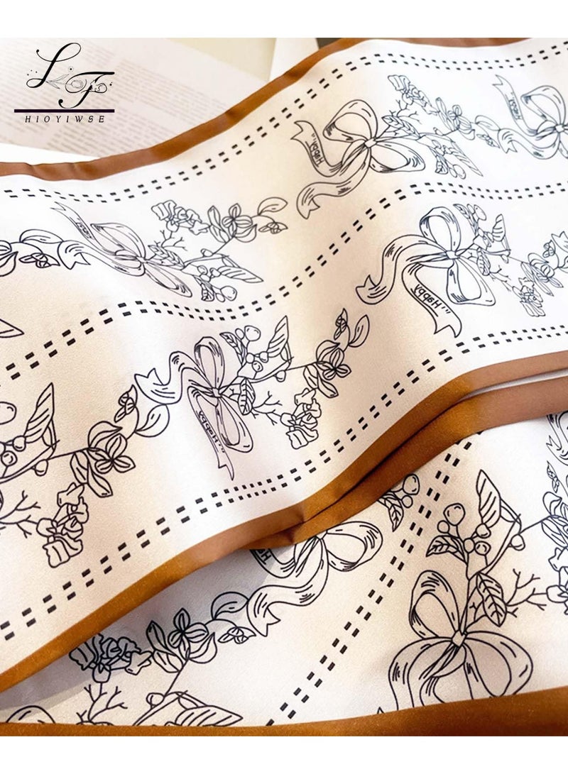 Head Scarf, Hair Neck Scarves For Women Purse Bag Scarfs For Handbags Silky Long Thin Satin Headscarf Fashion - Image 4