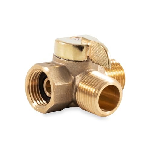 Camco 3-Way Valve Replacement for RV Winterization Water Heater by-Pass Kit - Heavy Duty Brass Construction - Provides Easy Non-Restricted Flow & Installs Easy (37463) - Image 4