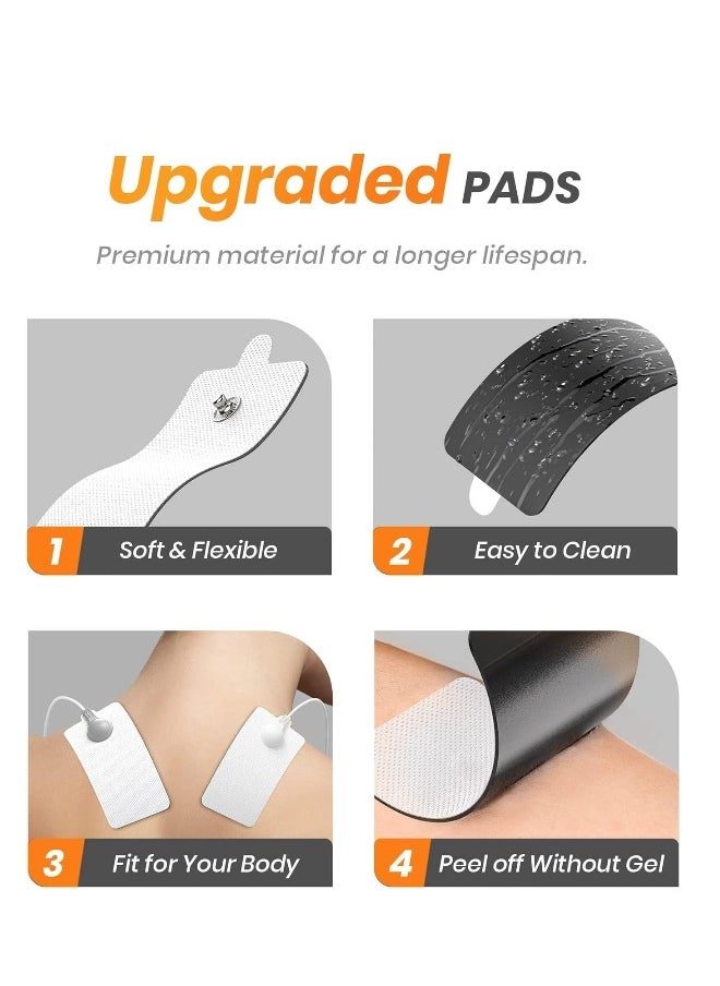 Generic - 10 Packs Large TENS Unit Electrodes Pads Upgraded Self-Adhesive Latex-Free Non-Irritating Rectangular Electrode Patches with Standard 3.5mm Snap-on Connector - Image 1