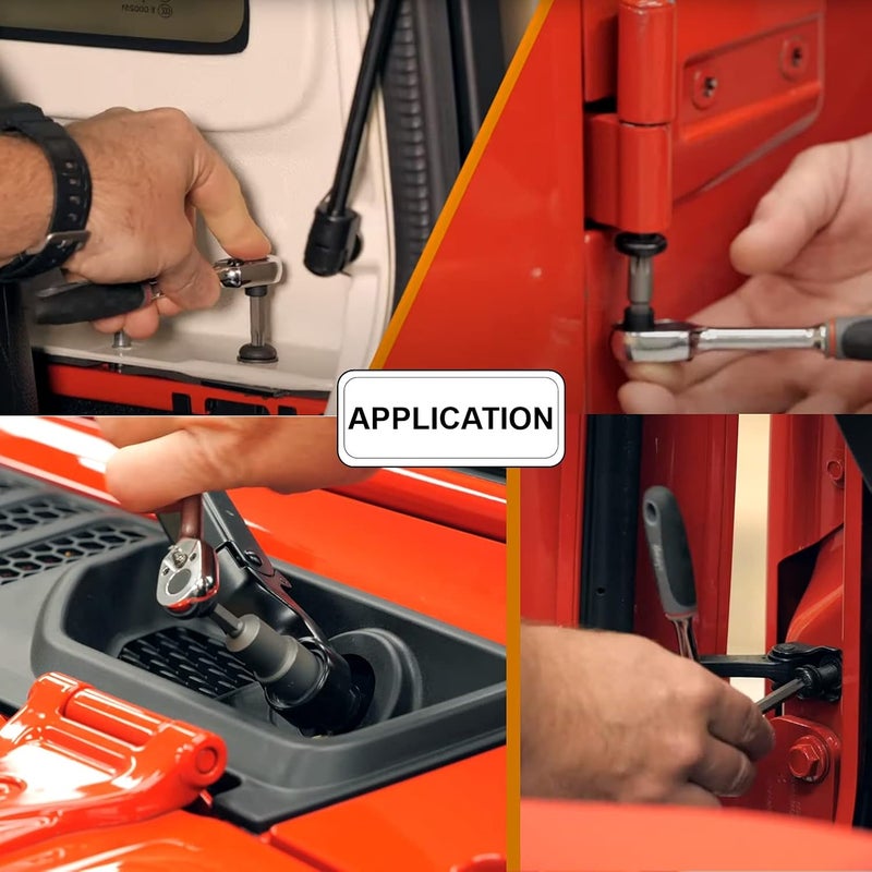 Sporthfish Hard Top Screws Door Removal Torx Set Tool Kit for Jeep Wrangler JK JL Rubicon Sahara - Red - Image 3