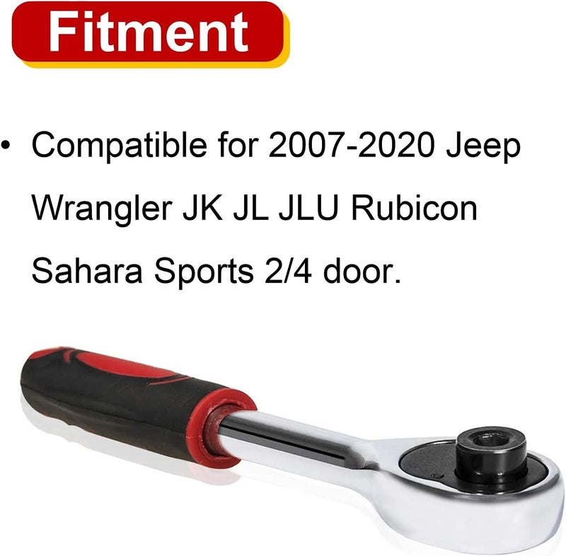 Sporthfish Hard Top Screws Door Removal Torx Set Tool Kit for Jeep Wrangler JK JL Rubicon Sahara - Red - Image 2