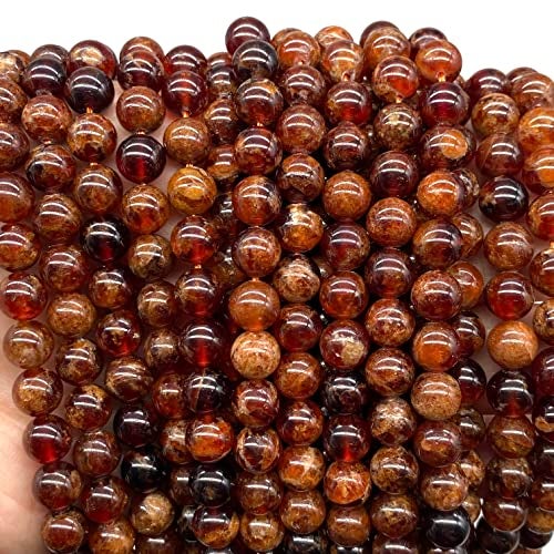 ABC GEMS USA ABCGEMS Peruvian Strawberry Calcite Beads AKA Orchid Calcite (Well-Defined Peach & Orange Hues - Consistent Color with Minimal Fading or Dull Areas) Smooth Round 10mm - Image 2
