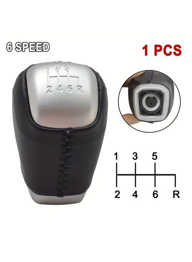 Black Leather Manual 6 Speed Gear Shift Knob For Land Rover LR024721 Sports - Image 2