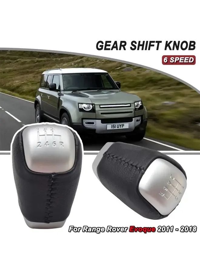Black Leather Manual 6 Speed Gear Shift Knob For Land Rover LR024721 Sports - Image 3