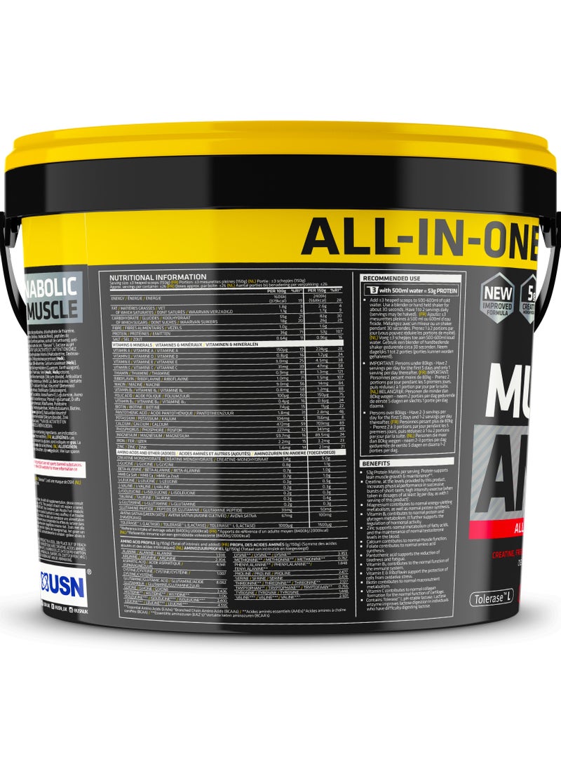 USN - USN Muscle Fuel Anabolic Variety Pack All-in-one Protein Powder Shake (4 kg): Workout-Boosting, Anabolic Protein Powder for Muscle Gain - Image 1