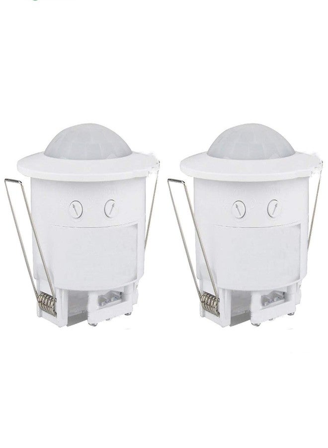 Quick Sense QS-10 Ceiling PIR Motion Sensor | 360° Range | 6m Detection | Automatic Motion-Activated Lighting | IP20 Rating | Non-Adjustable | Set of 2 - Image 1