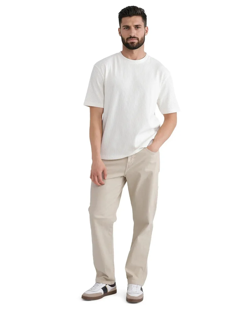 Rare Rabbit Men's Oversized Solid Textured T-Shirt