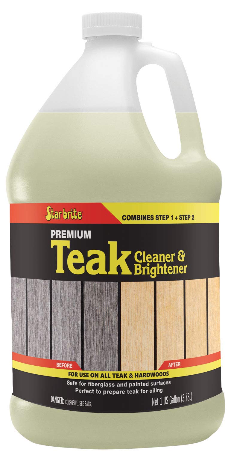 STAR BRITE Teak Cleaner & Brightener, Restore Weathered Wood, 128 OZ (094900) - Image 1
