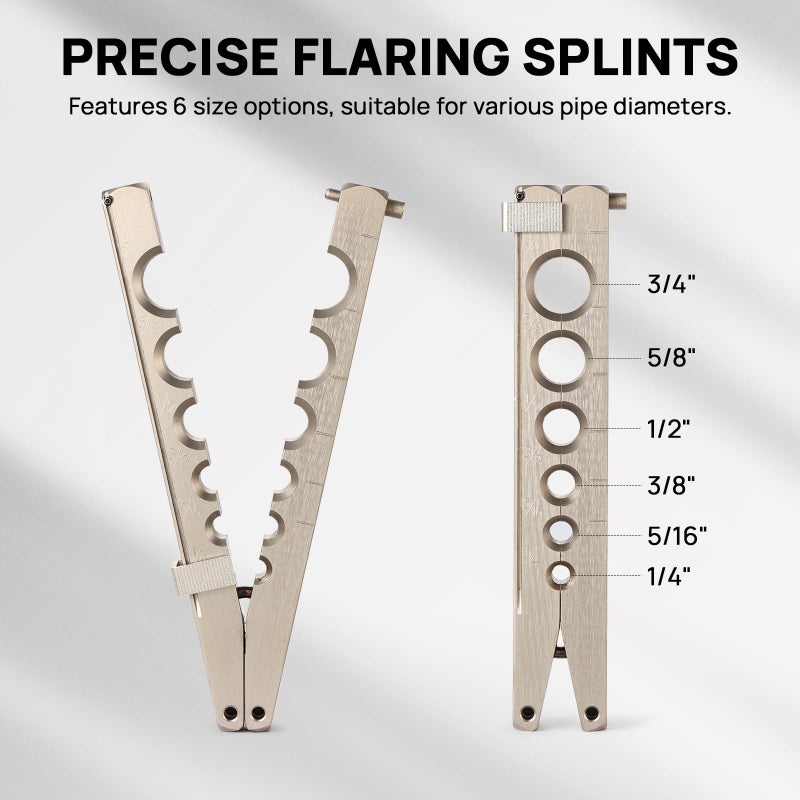 TURBRO HVAC Flaring Tool for 1/4â€™â€™ to 3/4â€™â€™ Pipes, Electric and Manual Flaring Tool, Compatible with Drills, Eccentric Cone Type for 45 Degree Single Flares, for Copper and Aluminum Pipes - Image 5