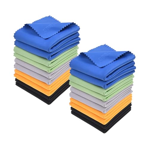 Eco-Fused Microfiber Cleaning Cloth - 12x12 Inch Microfiber Cloth - Pack of 20 Large Cleaning Cloths - Microfiber Cleaning Cloth for Electronics and Monitors - Image 1