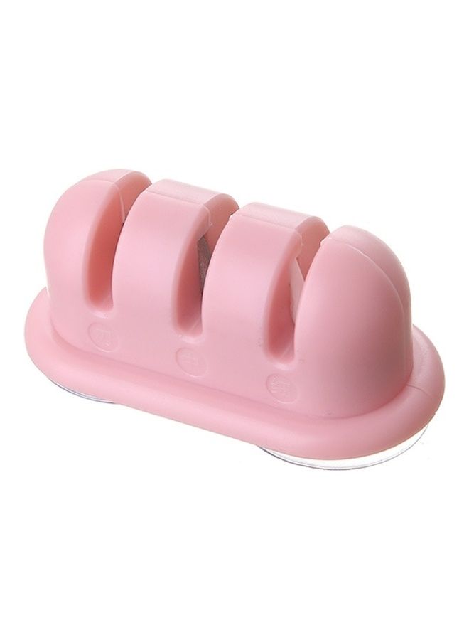 NIBEMINENT 2-Piece Three-Stage Kitchen Sharpener Pink 