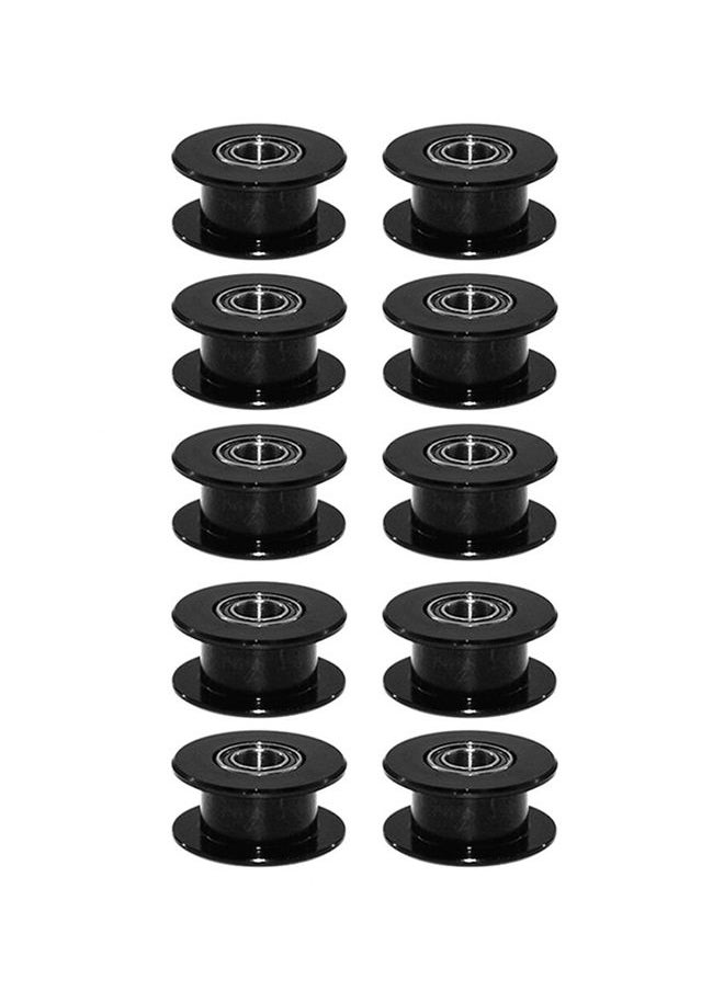 NIBEMINENT 10-Piece Idle Pulley Gear Wheel Printer Belt Set Black/Silver  - Image 1