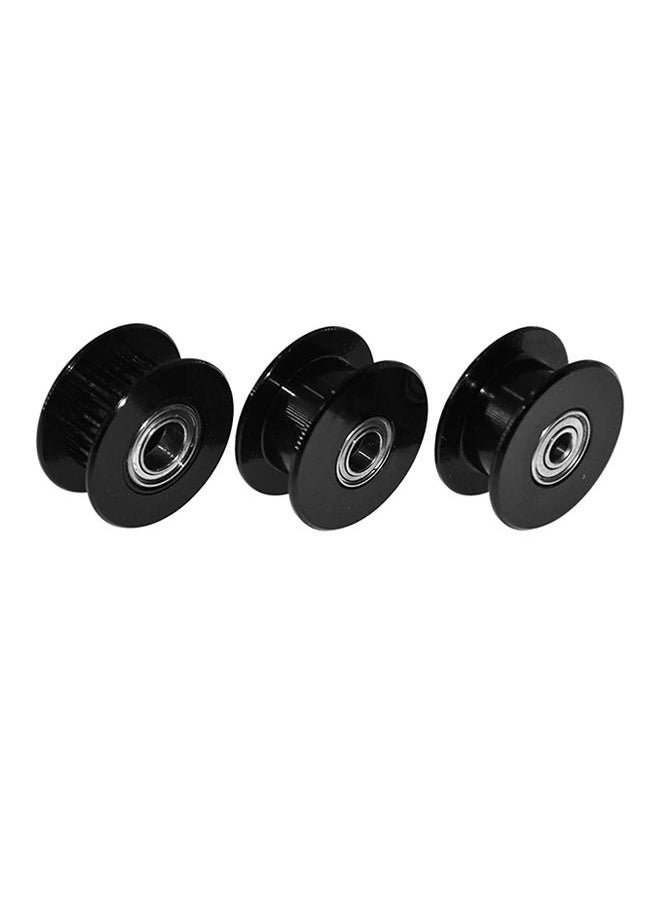NIBEMINENT 10-Piece Idle Pulley Gear Wheel Printer Belt Set Black/Silver  - Image 2