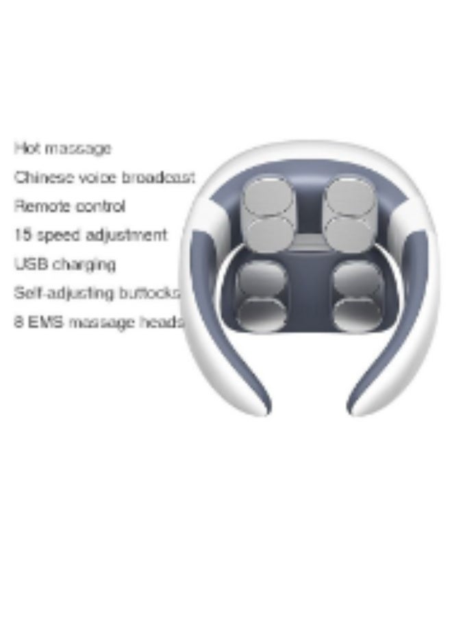 KONKA Electric Neck Massager with Heat, Electromagnetic Pulse Neck Massager, Cervical Spine Massager for Pain Relief, 8 heads 15-head Levels Deep Tissue Massage, Portable and Soothing - Image 5