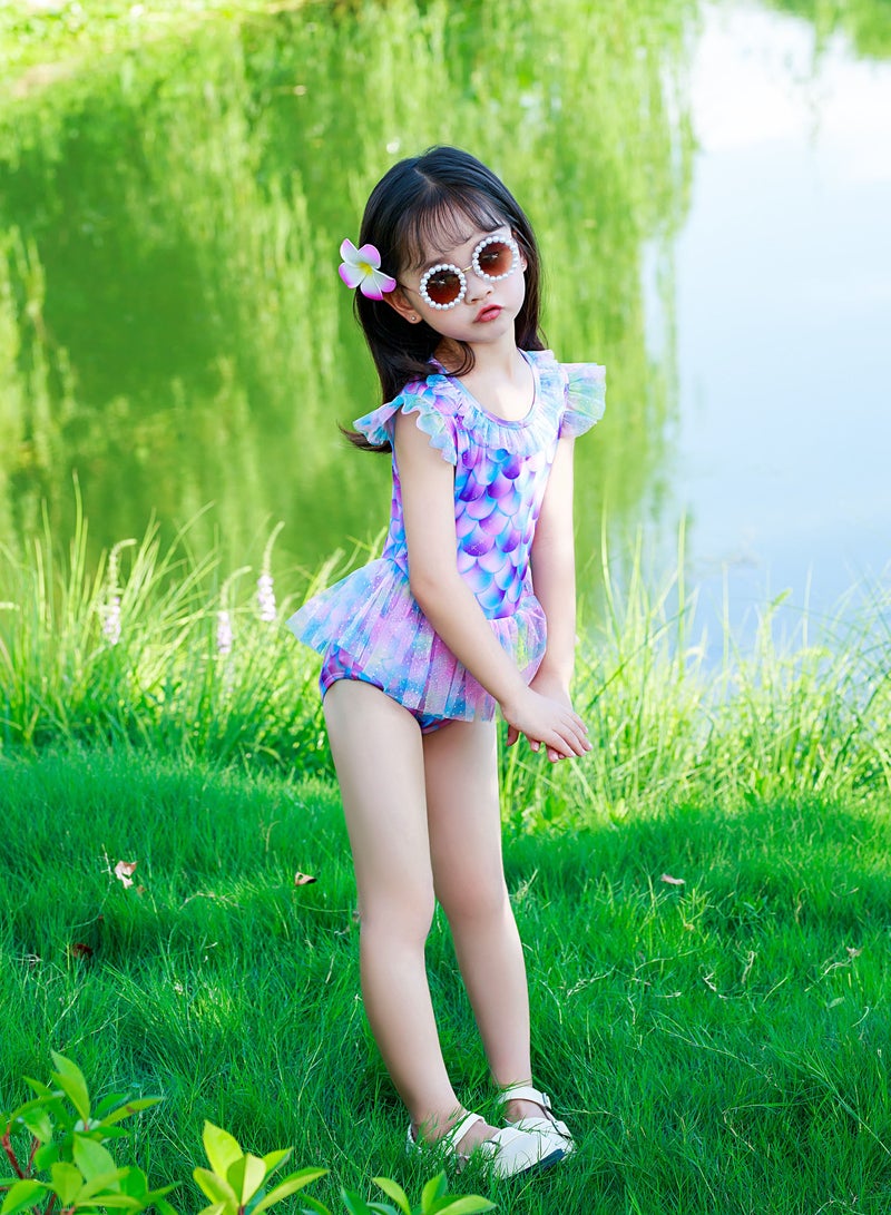 Loquat Children's swimsuit one-piece western style girl baby princess dress swimsuit summer swimsuit for girls - Image 3