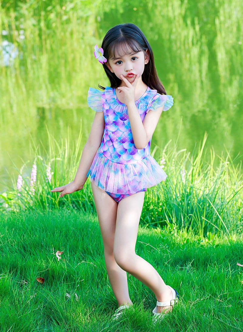 Loquat Children's swimsuit one-piece western style girl baby princess dress swimsuit summer swimsuit for girls - Image 2