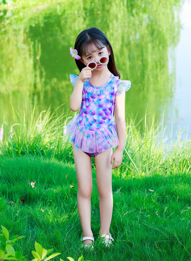 Loquat Children's swimsuit one-piece western style girl baby princess dress swimsuit summer swimsuit for girls - Image 1