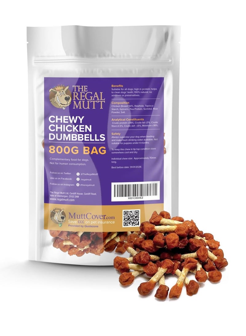 Regal The Regal Mutt Chicken Dumbbells Chicken Dumbbells 800g Bag - Image 1