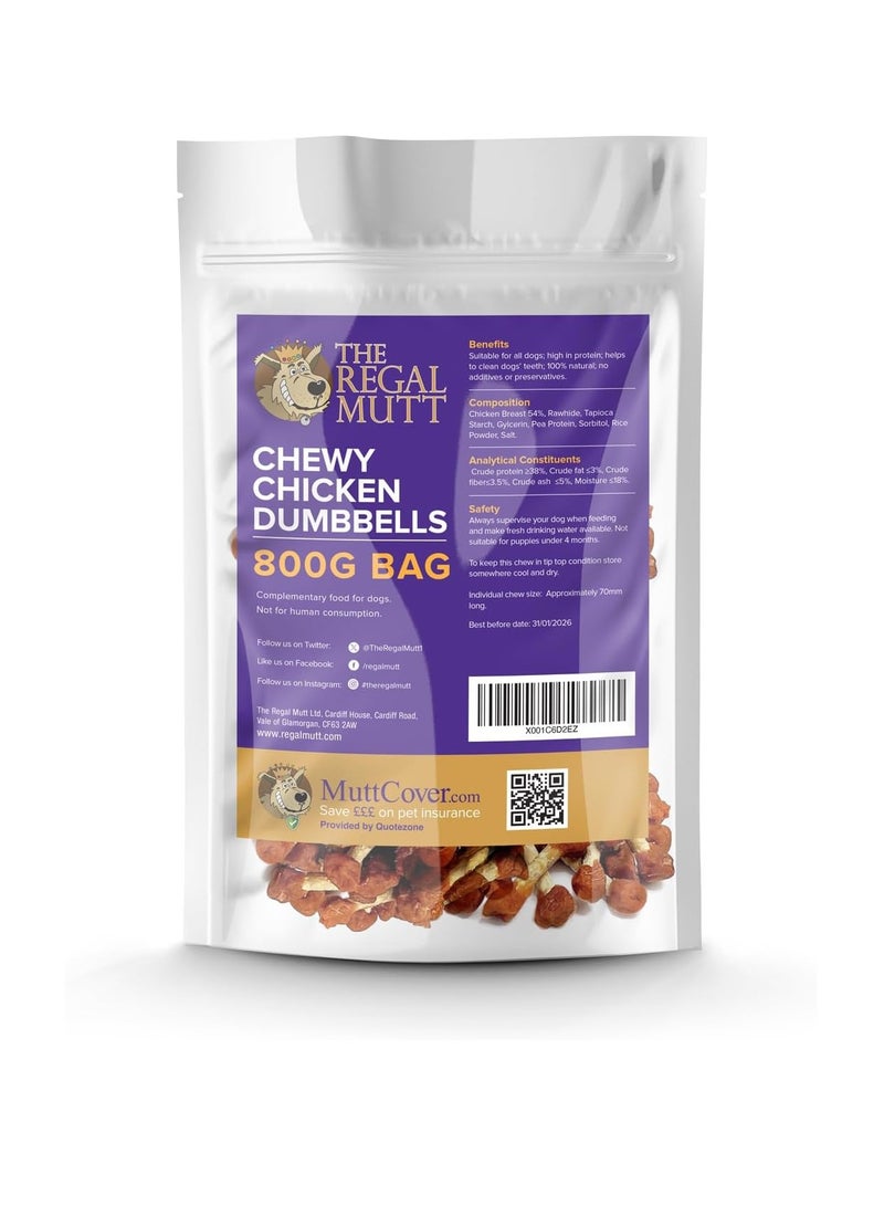 Regal The Regal Mutt Chicken Dumbbells Chicken Dumbbells 800g Bag - Image 2