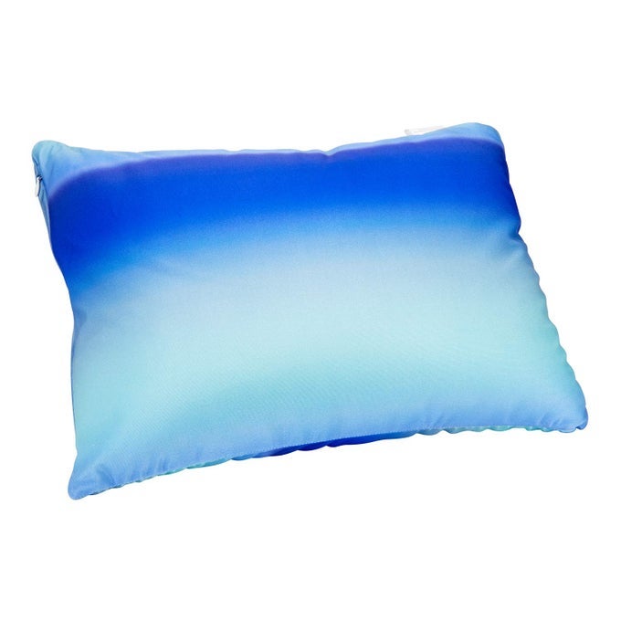 SQUISHY NECK MICROBEAD THROW PILLOW WITH REMOVABLE COVER 16 AND 12INCHES SOFT TRAVEL BODY BED PILLOW BEAD PILLOW FOR KIDS ADULT CHAIR SLEEPING CAR SEAT OCEAN BLUE