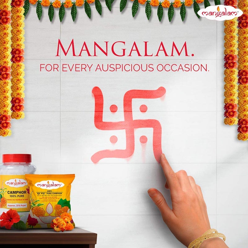 Mangalam Camphor Tablet 100g + Bhimseni Camphor 100g Jar - Pack of 2 | 100% Organic | for Puja, Festivals & Other Religious Ritual | No Dangerous Chemicals | Leaves No Residue Or Ash - Image 5