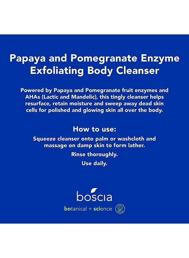 boscia Papaya & Pomegranate Enzyme Exfoliating Body Cleanser Vegan, Crueltyfree, Natural & Clean Skin Care Body Cleanser Gel For All Skin Types 8.4 Oz - Image 2