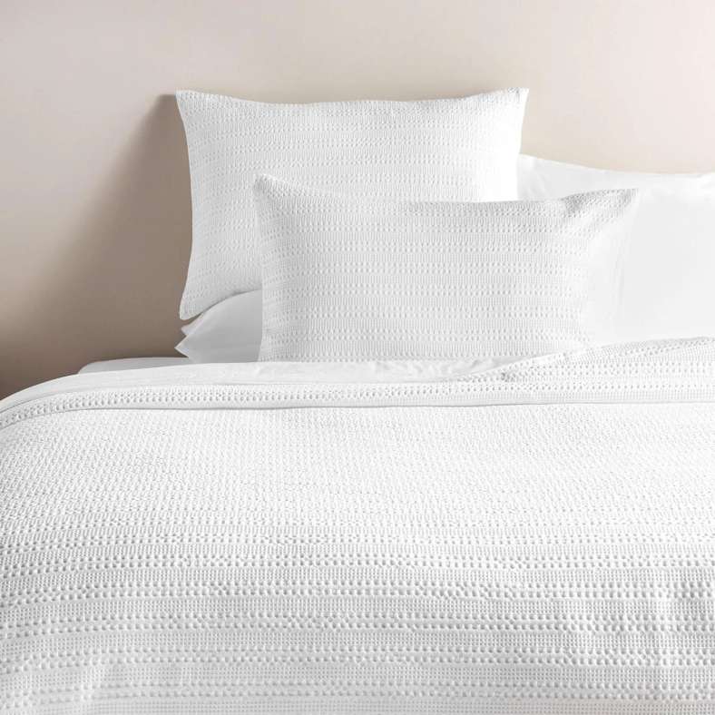 Pan Home Waffle Stripe 3- piece Quilted Bedspread Set 220x240cm - White - 121KEM9900614 - Image 2