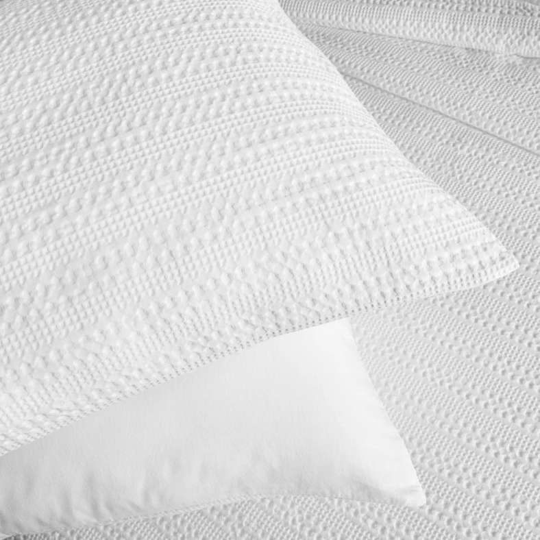 Pan Home Waffle Stripe 3- piece Quilted Bedspread Set 220x240cm - White - 121KEM9900614 - Image 4