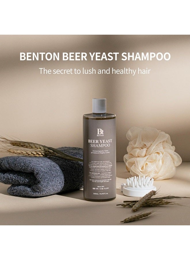 BENTON Beer Yeast Shampoo, Hair Loss Relief Biotin Shampoo for Thinning Hair – Volumizing, Regrowth Therapy, Scalp Calming – Paraben, Sulphate Free - 16.0 fl.oz. - Image 2