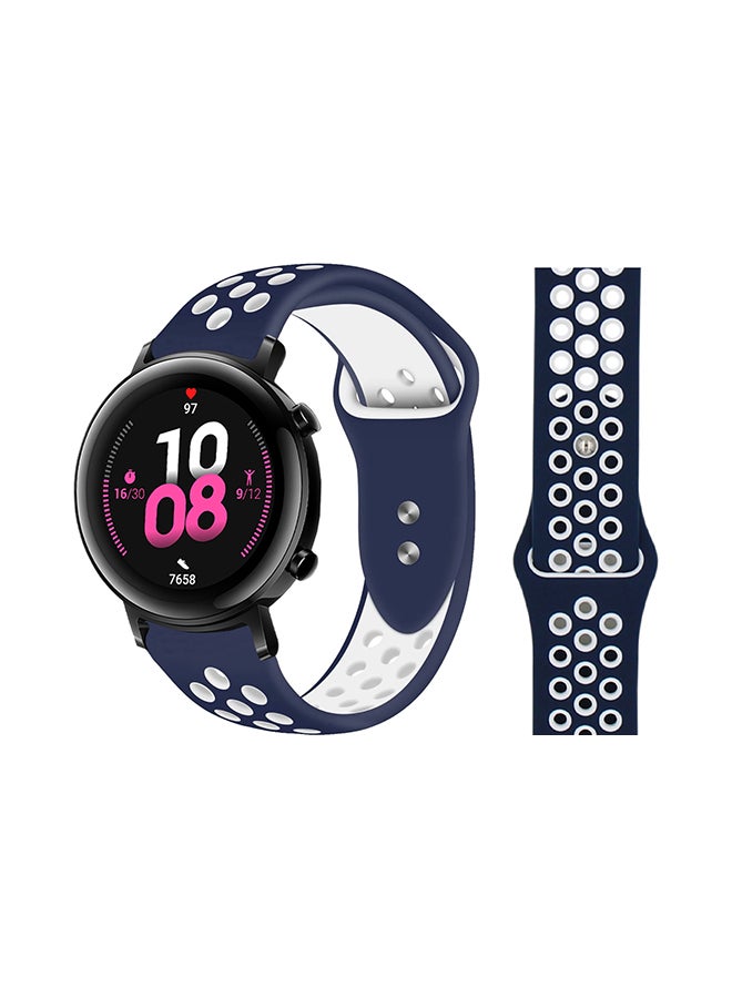 Dot Silicon Replacement Band For Huawei Watch GT 2 42mm Midnight Blue