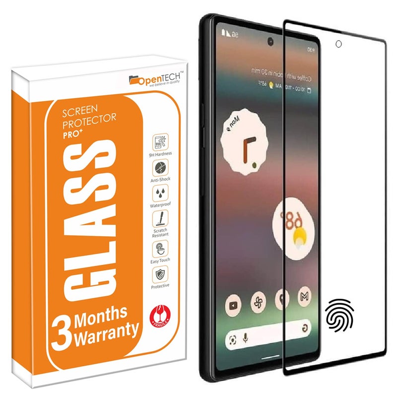 OpenTech ® Military-Grade Tempered Glass Screen Protector Compatible for Google Pixel 6A / Google Pixel 7A with Edge to Edge Coverage and Easy Installation kit - Image 1