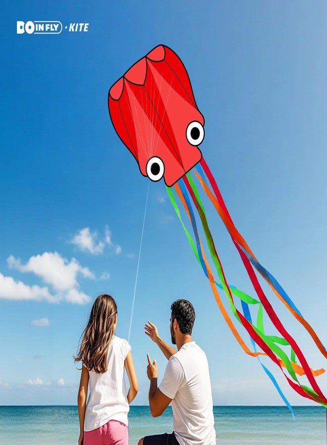 Doinfly 3 Piece Set Butterfly Delta Octopus Kites for Kids and Adults，Easy to Fly for Outdoor Adults Children Line Kite for Kids Toy (Delta Blue Butterfly red Octopus, 3) - Image 5