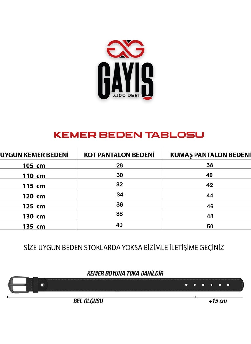 Gayış Gayis Buffalo Leather Men's Jeans Belt - Men's Gift Belt - Dowry Belt  - Image 2