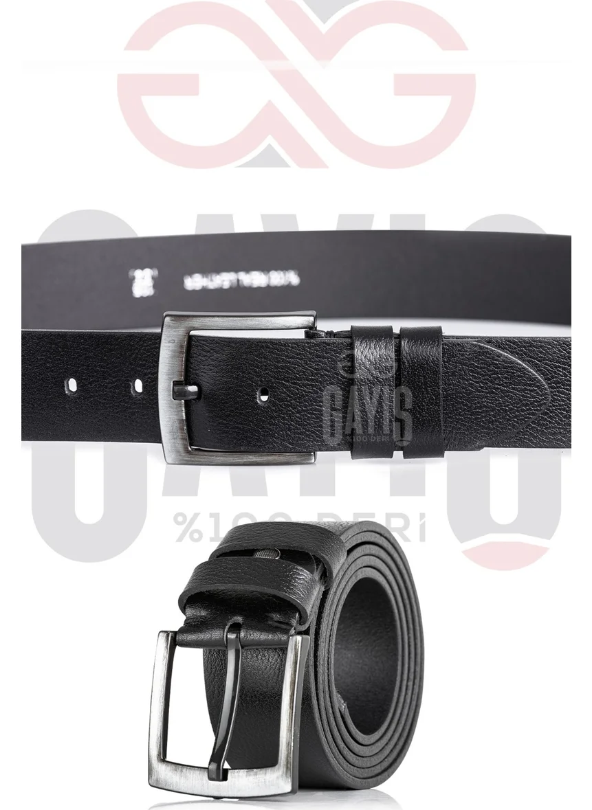 Gayış Gayis Buffalo Leather Men's Jeans Belt - Men's Gift Belt - Dowry Belt