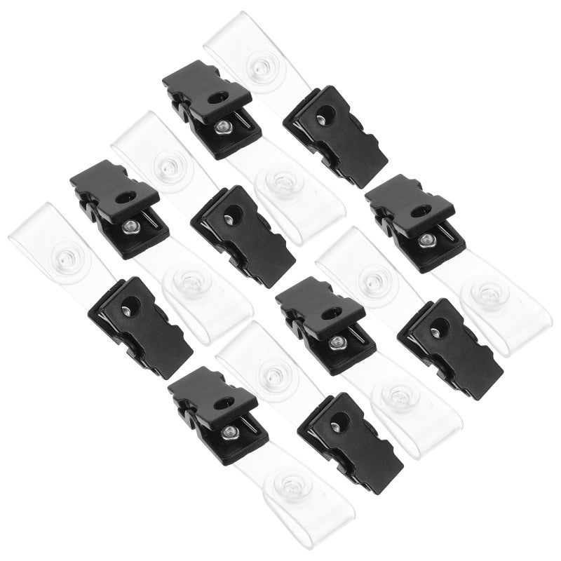 10pcs Black Metal Flag Clips For Outdoor Yard Banner Fixing Weather Resistant - Image 2