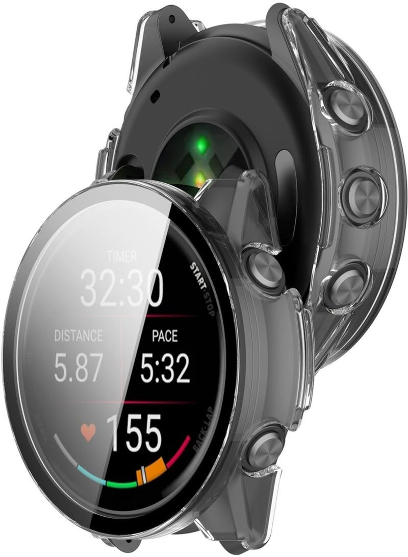 Case with Tempered Glass Screen Protector For Garmin Forerunner 970 47mm, Bumper Full Coverage Protective Hard PC Cases Face Cover for Forerunner 970 47mm Smartwatch Accessories (transparent) - Image 3