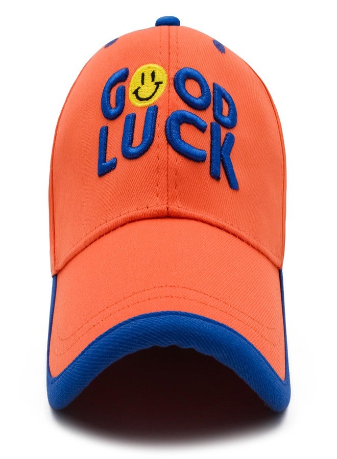 VRITRAZ Polyester Good Print Little Sports Cap for Active Kids, Baby Girls and Boys 3-12 Years (Orange) - Image 4