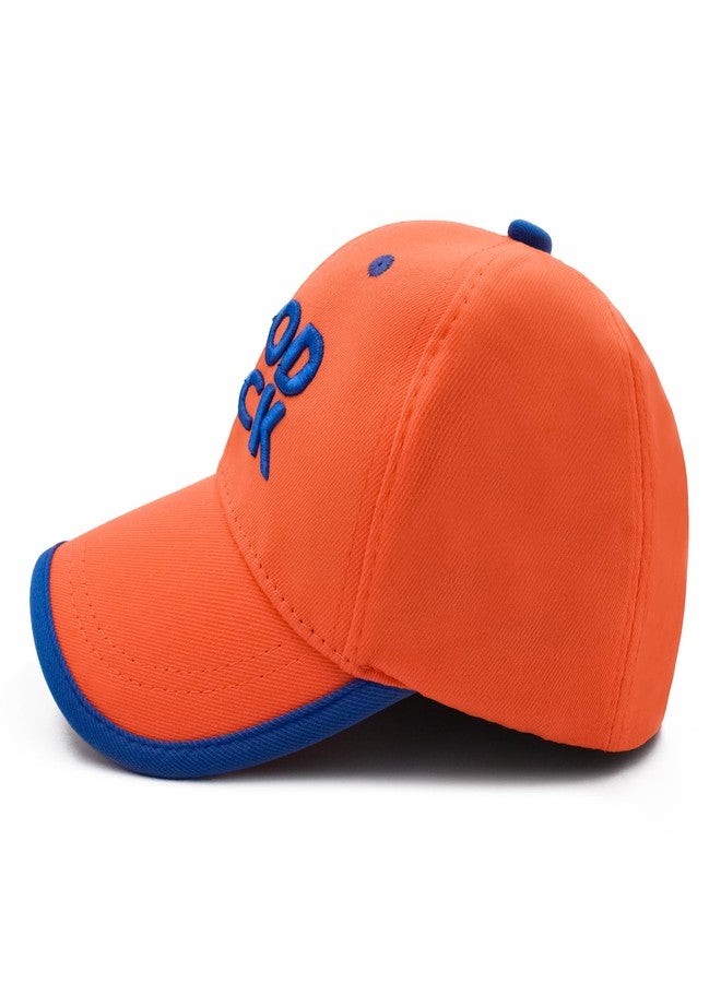 VRITRAZ Polyester Good Print Little Sports Cap for Active Kids, Baby Girls and Boys 3-12 Years (Orange) - Image 5