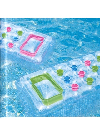 18- Pocket Sun Tanner Inflatable See-Through Square Window Pool Float Mat - Assorted 188x71cm Ages  10+ 188x71cm - view 5