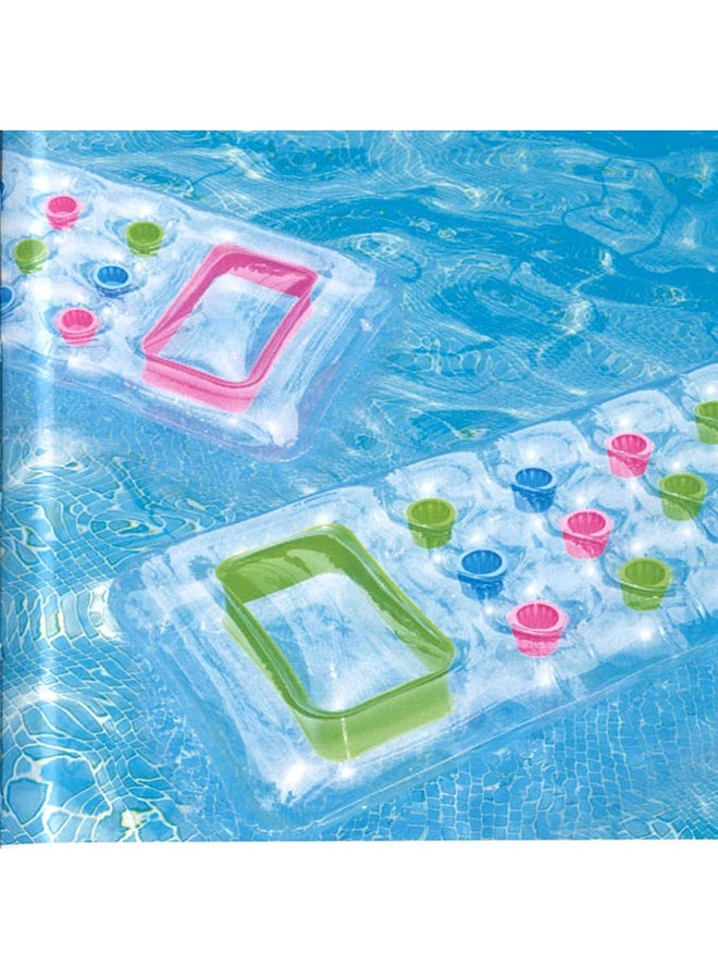 INTEX 18- Pocket Sun Tanner Inflatable See-Through Square Window Pool Float Mat - Assorted 188x71cm Ages  10+ 188x71cm - Image 5