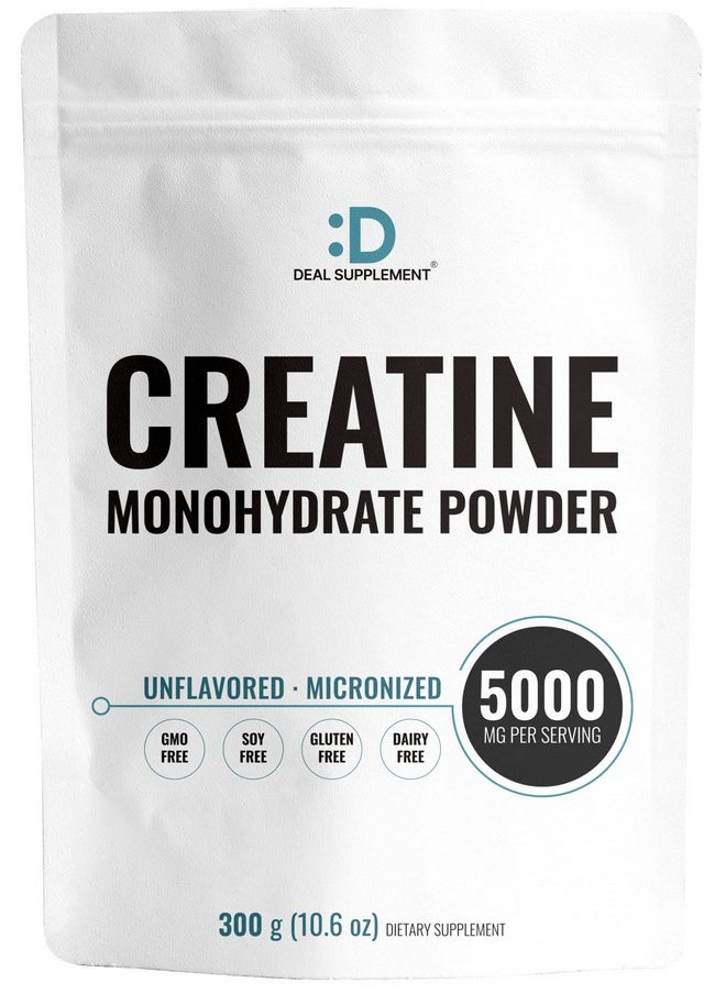 DEAL SUPPLEMENT Creatine Monohydrate Powder 300 Grams (60 Servings) Unflavored ; Pure ; Micronized Creatine Powder 5000Mg(5G) Per Serving 2 Month Supply Vegan ; Keto Nongmo No Filler No Additives  - Image 2