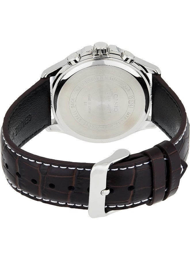 CASIO ساعة كاسيو للرجال - MTP-1374L-7AVDF بقرص فضي، حزام أسود - Image 2