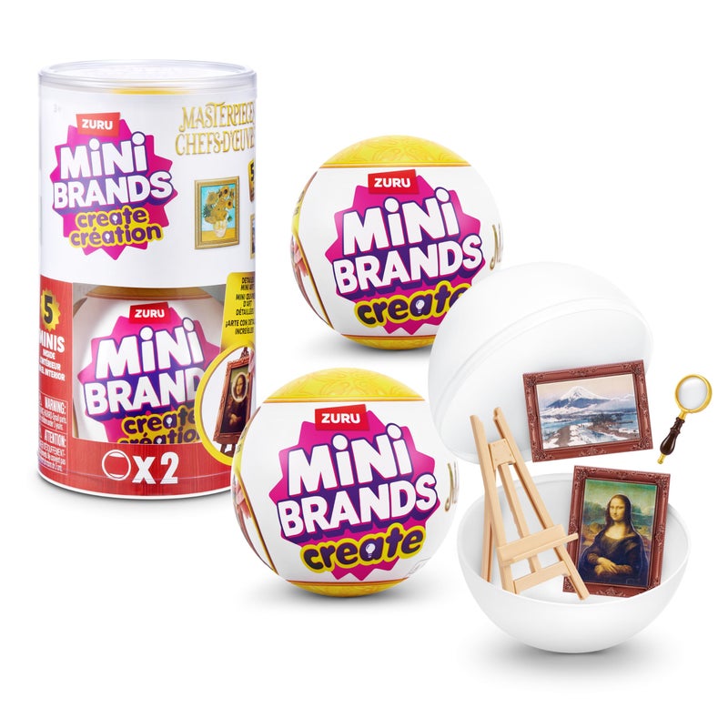 Mini Brands Create Mini Masterpieces Series 1 Capsule 2 Pack by ZURU Real Miniature Masterpiece Creations Collectible Toy - Image 3