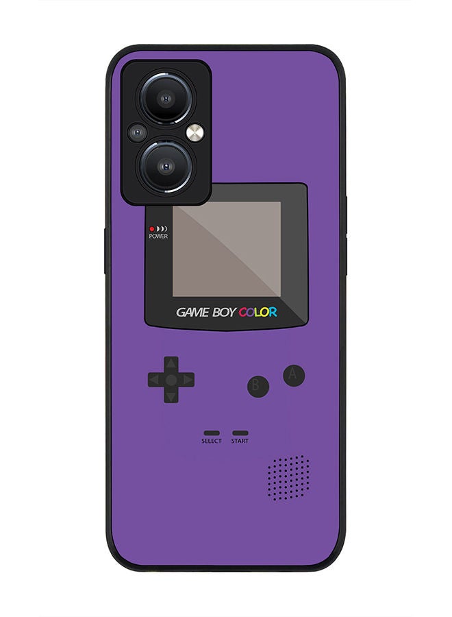 Stylizedd Rugged Black edge case for OnePlus Nord N20 5G Slim fit Soft Case Flexible Rubber Edges Anti Drop TPU Gel Thin Cover - Gameboy Color - Purple - Image 1