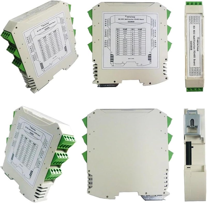 SGIOB08 RS485 MODBUS RTU 8DI 8DO Isolated Digital IO Module for PLC Relay Industrial Equipment - Image 2